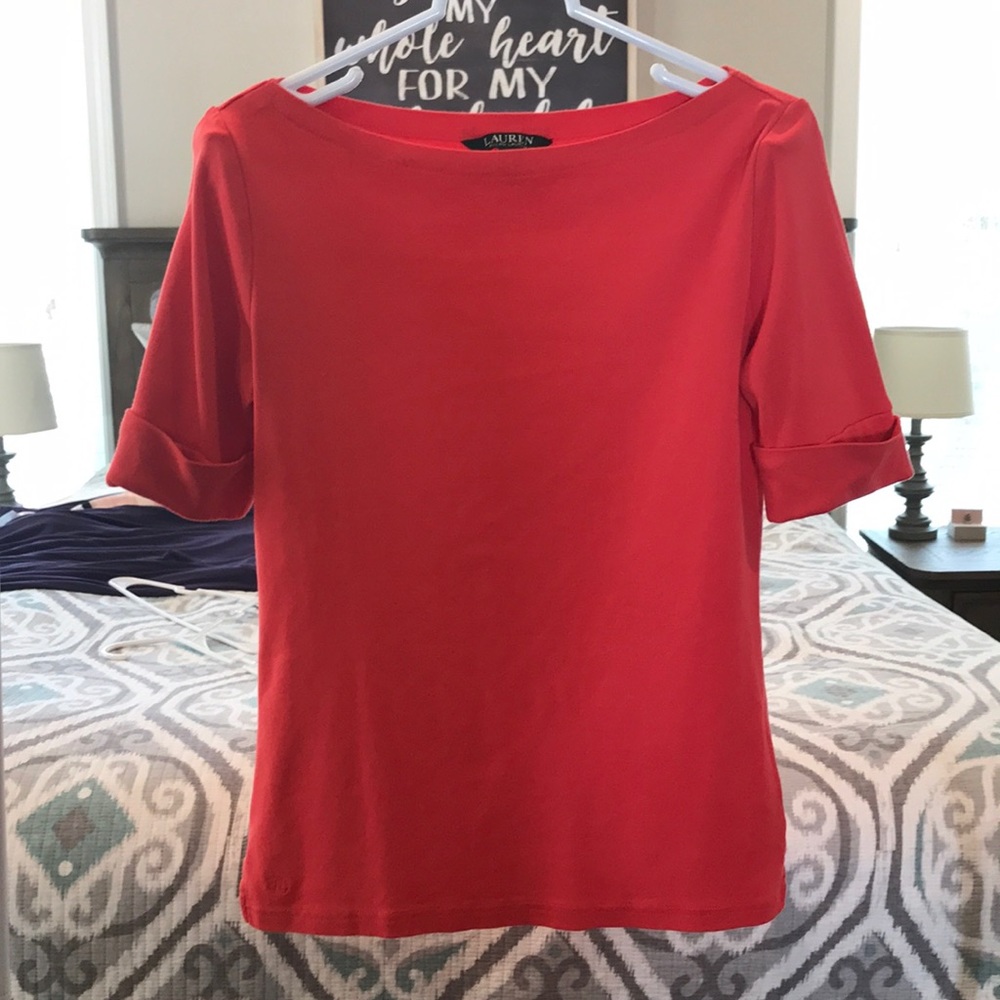 Coral cotton shirt